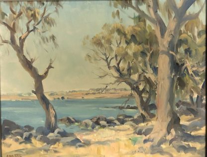 Ambrose Sylvester Griffin (Aust 1912-1980) “On the Foreshore” Oil Painting 1