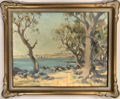 Ambrose Sylvester Griffin (Aust 1912-1980) “On the Foreshore” Oil Painting 3