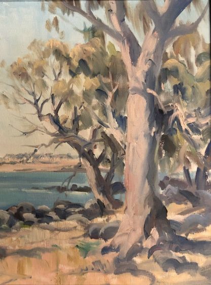 Ambrose Sylvester Griffin (Aust 1912-1980) “On the Foreshore” Oil Painting 8