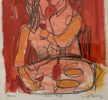 Original Mixed Media Painting “Vino Rojo” By Carlos Barrios 9