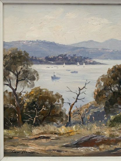 Original Oil Painting 'Hawkesbury River Light Near Brooklyn' By Leon William Hanson (Australian 1918 - 2011) 4