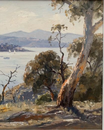 Original Oil Painting 'Hawkesbury River Light Near Brooklyn' By Leon William Hanson (Australian 1918 - 2011) 5