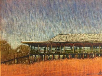 Original Pastel Drawing by Clark Barrett “Woolshed” Signed lower Right 4