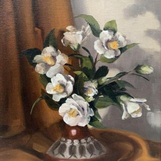 “Camellias” By Val Walton (20th Century Australian) 1