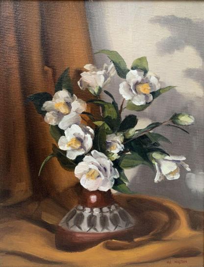 “Camellias” By Val Walton (20th Century Australian) 1