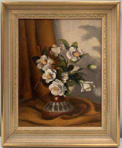 “Camellias” By Val Walton (20th Century Australian) 4