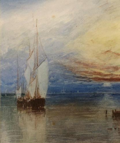 Harbour Light “Untitled” Watercolour Painting By Huett 5