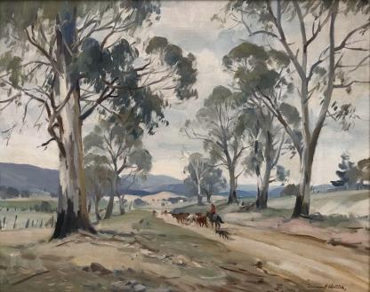 “The Road To Licola Gippsland” Oil Painting By Dermont James John Hellier 1