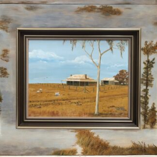 Original Oil On Board By Alan Maas “Mallee Summer" Maryborough VIC Signed 24