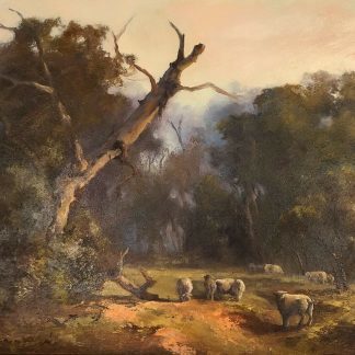 “Grazing Euroa Vic” Oil on Board Painting Hand Signed ‘Vicki McKoy’ Vicki McKoy (Australian) 1