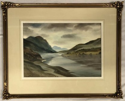 “Mountain Lake” Watercolour Painting George William Mansell (1915-1964) 3