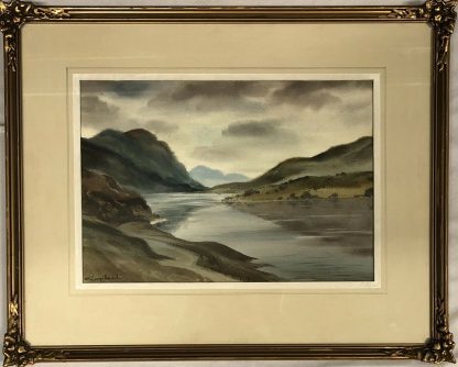 “Mountain Lake” Watercolour Painting George William Mansell (1915-1964) 8