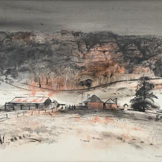 “Wallerawang Farm” N.S.W Watercolour Painting By Kenneth Jack