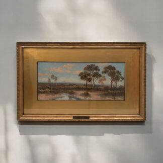 Original Oil Painting by Hal Morland (Australian circa 1911-1918) Mallee Country 23