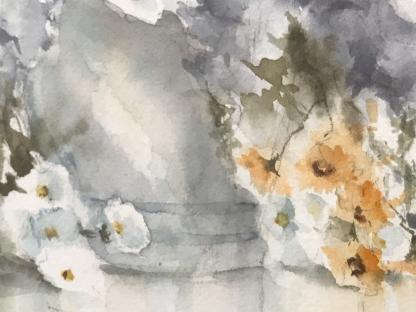 “Flowers” 1986 Watercolour Painting By Judy Grave Talacko 5