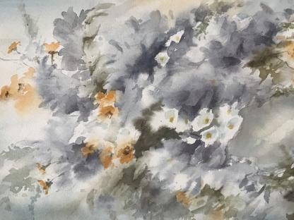 “Flowers” 1986 Watercolour Painting By Judy Grave Talacko 7