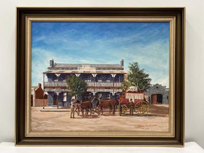 Original Oil Painting by Terrence David Doyle (Australian) “Stage Coach” 2