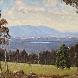 “View of Silvan Dam from Kalorama” Oil Painting By Richard Goulder