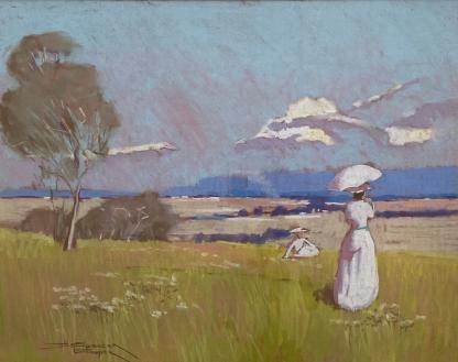 “A Summer Idyll" Gouache & Watercolour Painting By David Couper