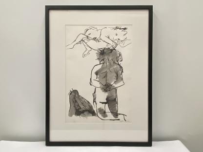 “Dreaming” Untitled Ink & Wash Painting By Arthur Merric Bloomfield Boyd 2