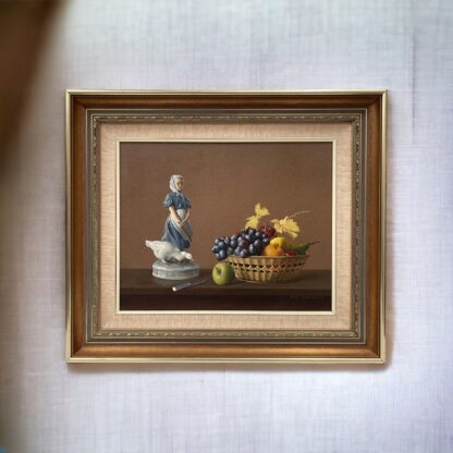 Oil Painting By Dennis Ramsay (1925-2009) “Figure & Grapes” Untitled