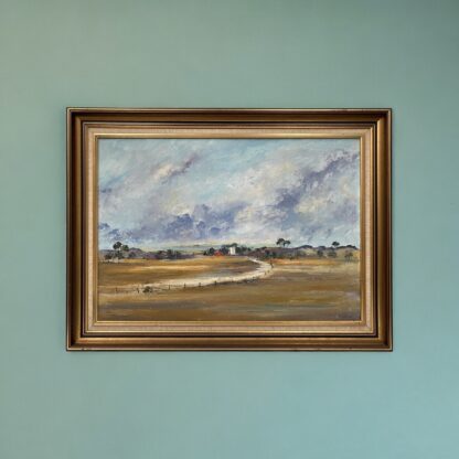 Original Oil On Board By John Simpson (Australian) “Country Homestead” 14