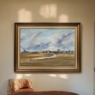 Original Oil On Board By John Simpson (Australian) “Country Homestead” 13