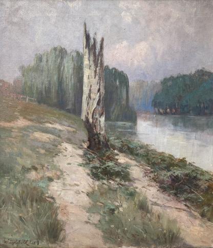 “The Stump” Untitled Oil Painting By William Delafield Cook Senior