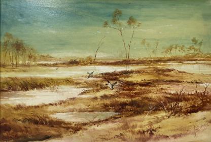 “Nesting Grounds” Oil Painting By William Hunter JNR (Australian 1919-2007)