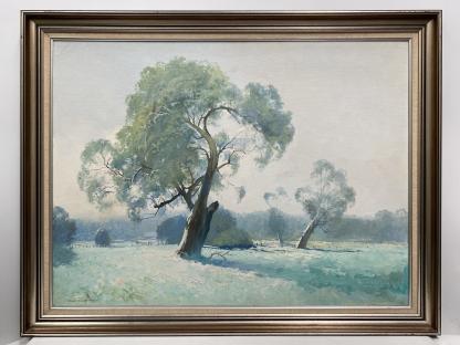 “Frosty Morning At Pembrooke” Oil Painting Ronald Elliot Bull (Australian Aboriginal 1942-1979) 2