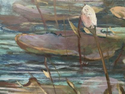 Jacana Kakadu Oil on Board Painting Signed Max Sherlock 5