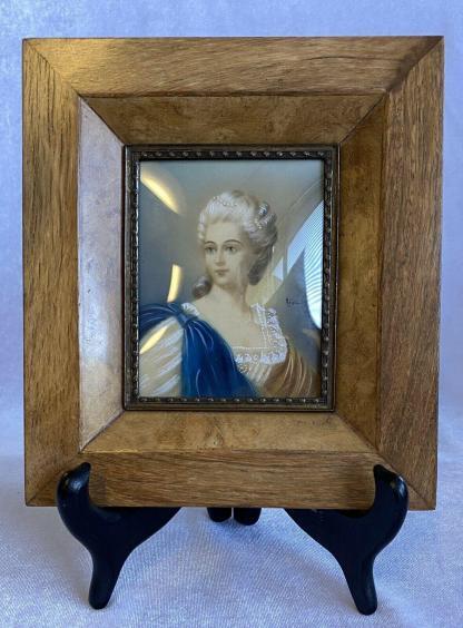 French Lady in a Walnut Frame Mixed Media 1