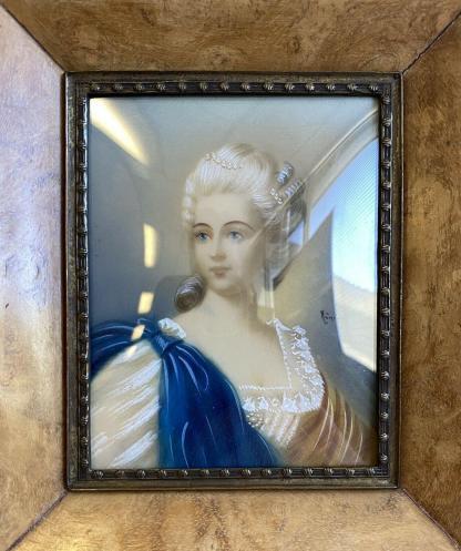 French Lady in a Walnut Frame Mixed Media 3