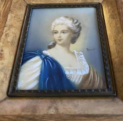 French Lady in a Walnut Frame Mixed Media 4