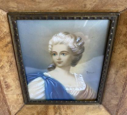 French Lady in a Walnut Frame Mixed Media 5