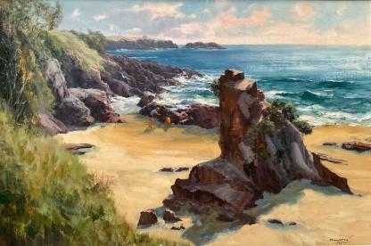 “Morning Sunshine Kiama NSW” Original Artwork Oil on Board Signed Lower Right John Carey Downton (Australia 1939-) 3