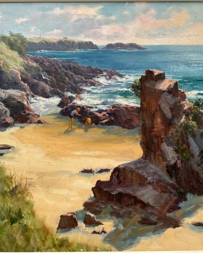 “Morning Sunshine Kiama NSW” Original Artwork Oil on Board Signed Lower Right John Carey Downton (Australia 1939-) 5