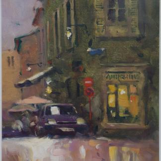 Maxwell Wilks (Australia) “Antiques” (untitled) Artwork Oil on Board1