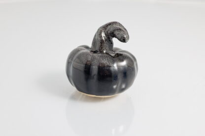 Hand Made Halloween Style Small Pumpkin Decorated With Our Black Hole Glaze 7