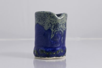 Hand Made Hand Built Small Bud Vase Decorated In Our Our Midnight Forest Glaze 2