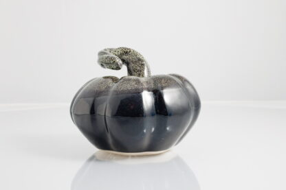 Hand Made Large Halloween Style Pumpkin Decorated With Our Black Leopard Glaze 1