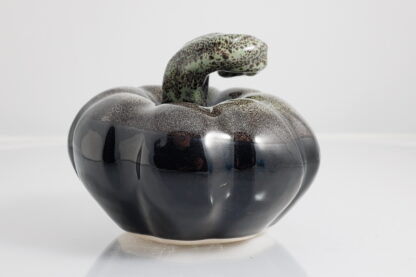 Hand Made Large Halloween Style Pumpkin Decorated With Our Black Leopard Glaze 4