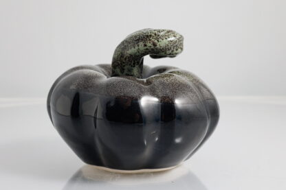 Hand Made Large Halloween Style Pumpkin Decorated With Our Black Leopard Glaze 5