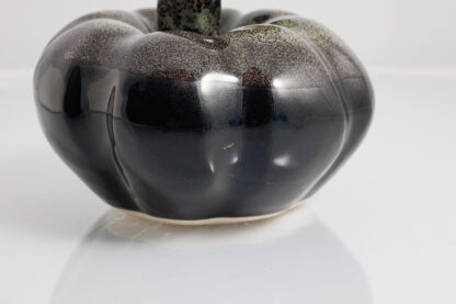 Hand Made Large Halloween Style Pumpkin Decorated With Our Black Leopard Glaze 8