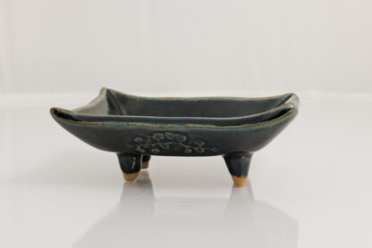 Hand Made Pin Dish Decorated With Decorated With Our Stonewash Blue Glaze 8