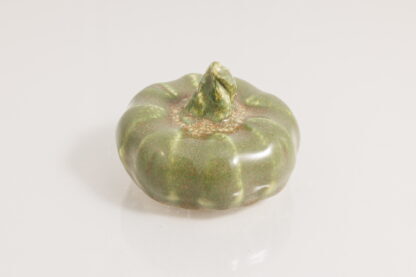 Hand Made Slab Built Small Pottery Pumpkin Decorated With Our Aussie Bush Glaze Type 3