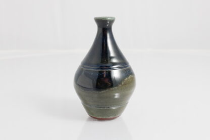 Hand Made Wheel Thrown Bud Vase Decorated In Our Aussie Forest Glaze On Mahogany Clay 1