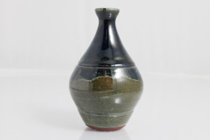 Hand Made Wheel Thrown Bud Vase Decorated In Our Aussie Forest Glaze On Mahogany Clay 3