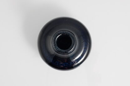 Hand Made Wheel Thrown Medium Pottery Flower Vase Decorated In Our Blue Sapphire Glaze On Red Mahogany Clay 7