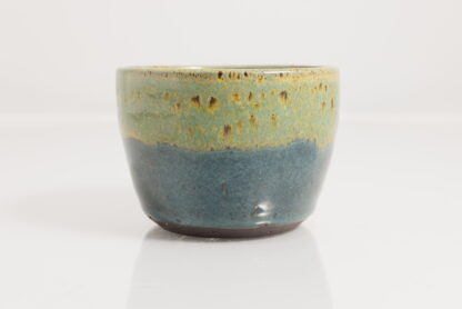 Hand Made Wheel Throw Bowl Decorated In Our Green and Blue Base Glaze 1